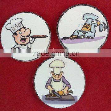 Ceramic With Cork Backing Custom Absorbent Coasters photo-2