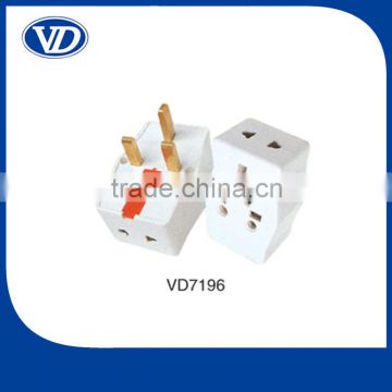 3 Flat pin electrical plug, plastic plug