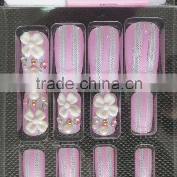 Girl Dress Nail Art Design Fake Nail Tips Cute Artificial Fingernails photo-5