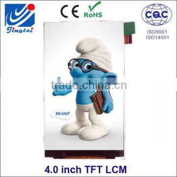 4.0 inch tft lcd display JTD040399B0 lcd panel for portrait industry device and mobile phone