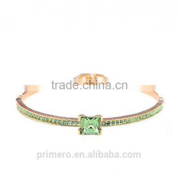 New Design 18K Yellow Gold Plated Full Rhinestone Austrian Crystals Adjustable Bracelet photo-3