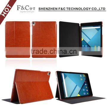 Ultra-thin hot press leather case for google nexus 9