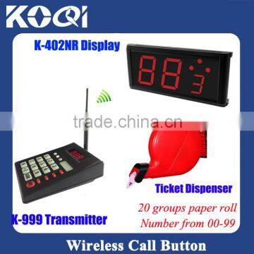 Electronic Equipment Restaurant Queue System For Queue Management Display System W Ticket dispenser