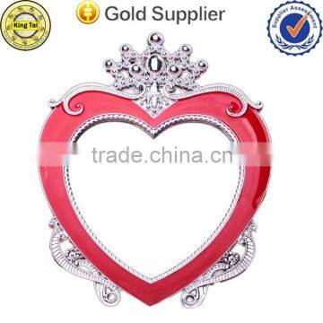 Customized heart shape destop make up mirror