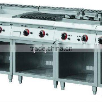 Stainless steel counter top gas combination oven with cabinet