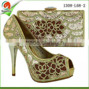 Champagne crystal shoes matching purses handbags for girls