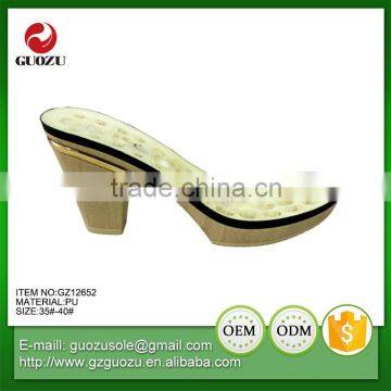 China Low Price Lady Low Heel Sandals Sole pu Outsole photo-3