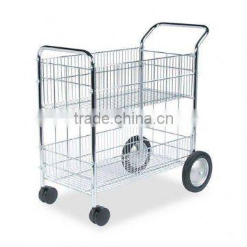 Chrome Wire Mail Cart