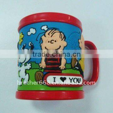 2015 factory supply promotional eco-friendly plastic mug with custom design