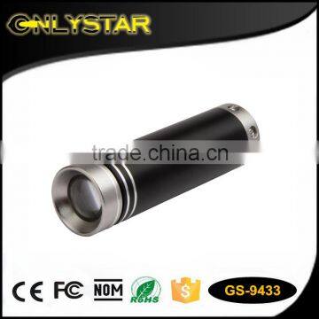 Onlystar GS-9433 wholesale 1w mini black lighting led 1*aa dry battery zoom light oem flashlight