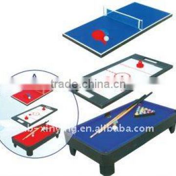 wooden 3-in-1 table game with table tennis,air hockey and pool table