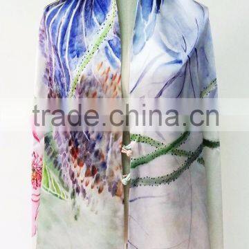 Silk Scarf With Digital Printing on Double Layer photo-2