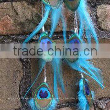 Dangle extension peacock feather earrings LZSSS04
