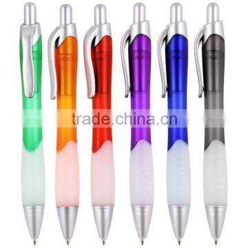 Colorful Budget Logo promotional rubber grip fat pen