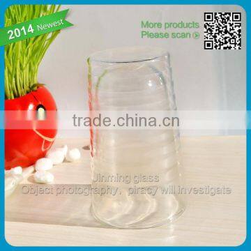 wholesale pint glasses heat resistant glass hot water holder glass double layer drinking glass