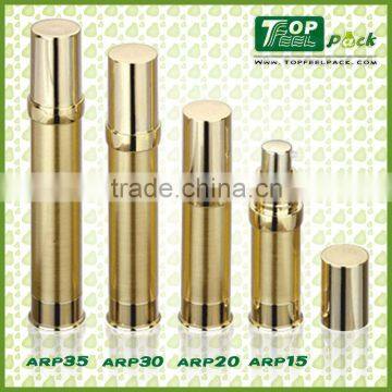 airless bottle 15ml 35ml cosmetic golden container with great quality