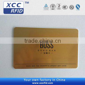 13.56MHZ pvc gold laser drawing card