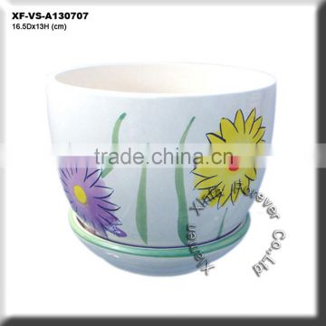 decal ceramic small flower vase