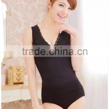 2016 New Slimming Underwear Tanktop Lace Collar Vest Ladies Abdomen Chest Supporting Corset Shapewear photo-3