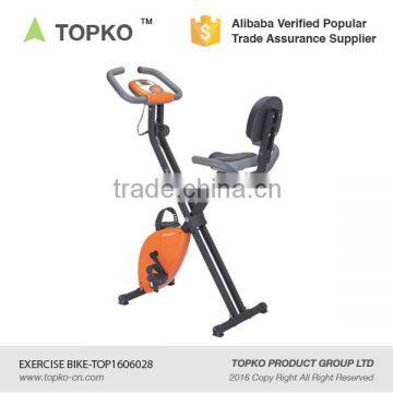 TOPKO Body Fit Magnetic Resistance Gym Folding Upright Exercise Magnetic Bike