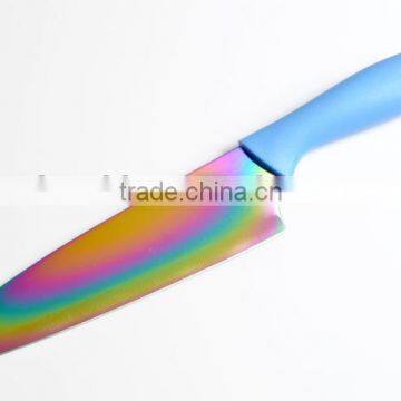 titanium setsantoku knives with colored handle