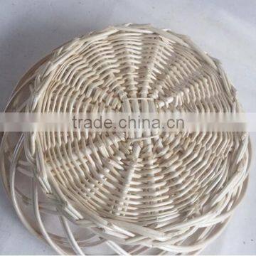 round shaped decorative wicker round basket tray