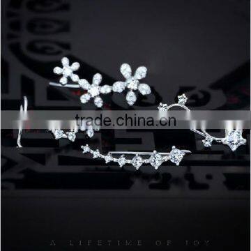 Breathtaking 925 Silver Trendy Jewelry Earrings Crystal