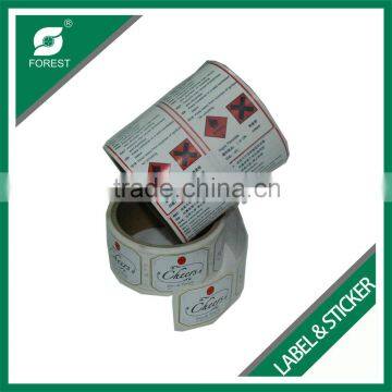 HIGH QUALITY ART PAPER WARNING LABELS WITH FULL COLOR PRINTING CHEAP STICKERS ROLL FOR CHEMICALS photo-6