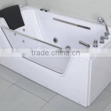 cUPC new model massage bathtub, l-shaped-bathtub,whirlpool bathtub with led lights