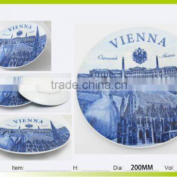 Hot Sale and Whole Sale Beautiful Scenery Ceramic Plate of Viena