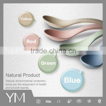 Wheat straw plastic tableware colorful spoon set