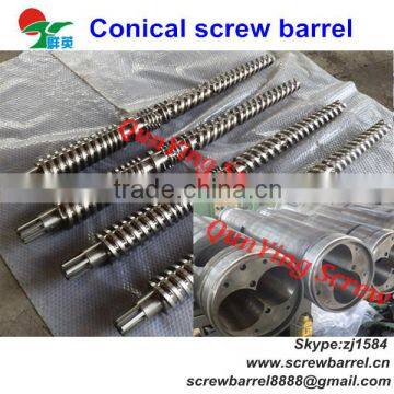 Extrusion bimetallic conical twin screw and cylinder for pvc pipes/ profile / sheet