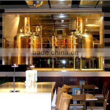 1000l red copper beer brewing equipment for hotel