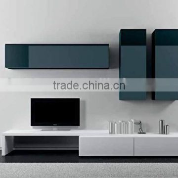 High gloss furniture living room wall unit