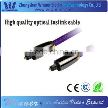 High quality Digital Optical Audio TosLink Cable Metal Plug OEM is available