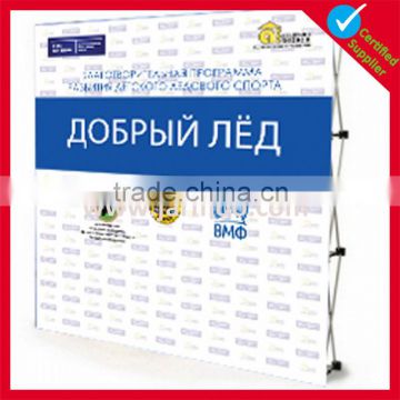 cheap custom hook and loop backdrop spring pop up dispaly stand