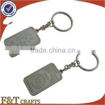 high end fashion popular can shape matt gold custom die cut keychain