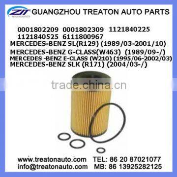 OIL FILTER 0001802209 0001802309 1121840225 1121840525 6111800967 FOR BENZ SL(R129)89-01 G-CLASS(W463)89- E-CLASS(W210)95-02 SLK