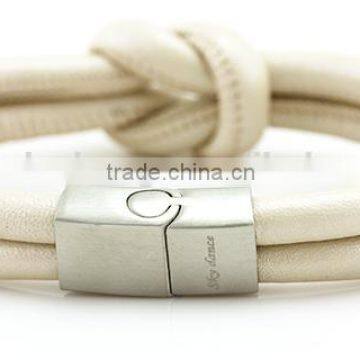 sheepskin leather wrap bracelet magnetic clasp leather wrap bracelet