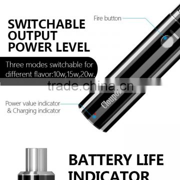 1100mah i3 switchable power level battery life indicator airflow control system and variety original cloupor product