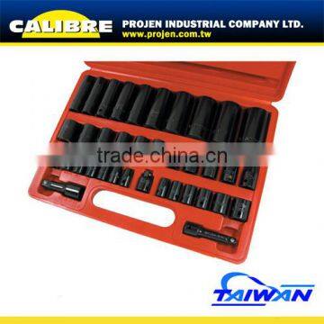 CALIBRE 38pc 6 point 1/2"&3/8" drive impact socket set