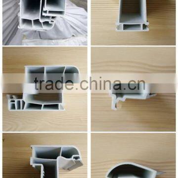 pvc compound door window profile by plastic extrusion machinery/plastic company