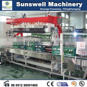 Bottle de-casing machine