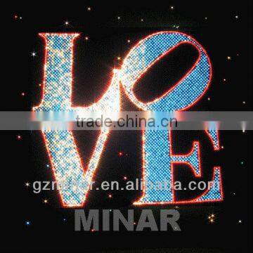 decorative love word style fiber optic sign