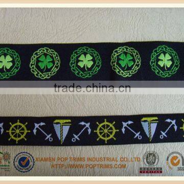 high quality damask jacquard ribbon with custom logo