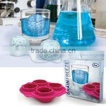 Brain Shaped Silicone Ice Cube Tray, Novelty ice cube tray