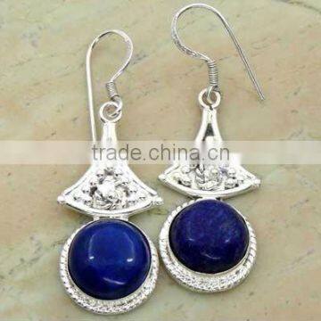 Beautiful LAPIS Earrings & .925 Sterling Silver Earrings, silver jewelry wholesaller