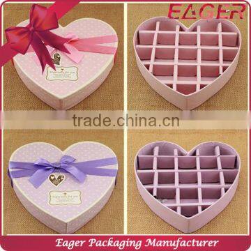 Decorative wedding chocolate boxes, heart shaped chocolate packing box