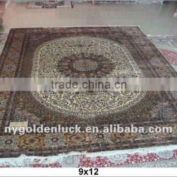 9x12 400L 100% silk oriental rugs