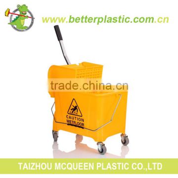 Manufacturer 20L New PP Materials Cleaning Mop Wringer Bucket With Wheels For Floor Dust Cleaning